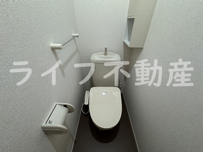 クリスタルガーデン　カラーのトイレ|落ち着いた色調のトイレです