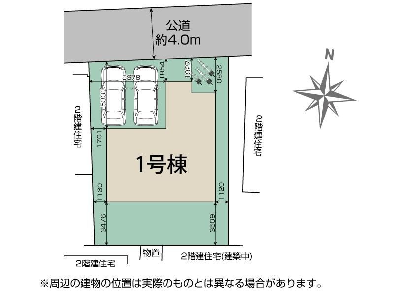 所沢市小手指南2丁目全1棟　新築戸建　ブルーミングガーデンの区画図