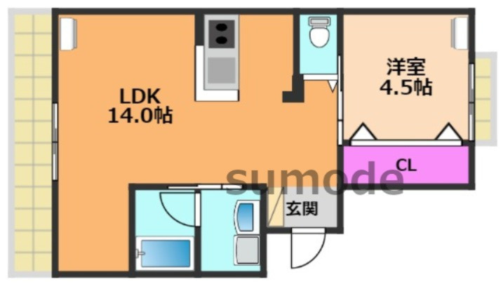 マンション東岡の間取り