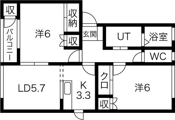 グランデ本館2番館の間取り