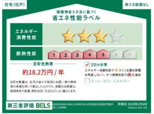 名東区平和が丘1期(全2棟)の省エネ性能ラベル