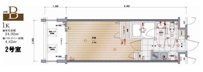 【間取り】 | レジデンシャルヒルズ博多駅前弐番館