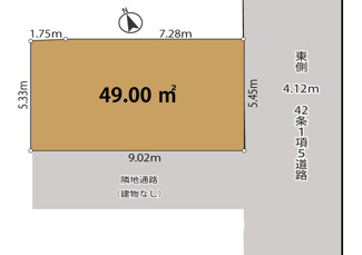 【土地図】 | 江北１区画 | 全2区画の販売