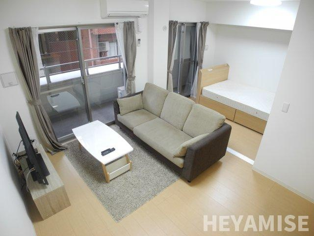 ABITI浜町の居間・リビング|※家具・家電付きのお部屋です※