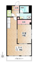 【間取り】 | 角部屋！２面採光で通風良子奈1LDK