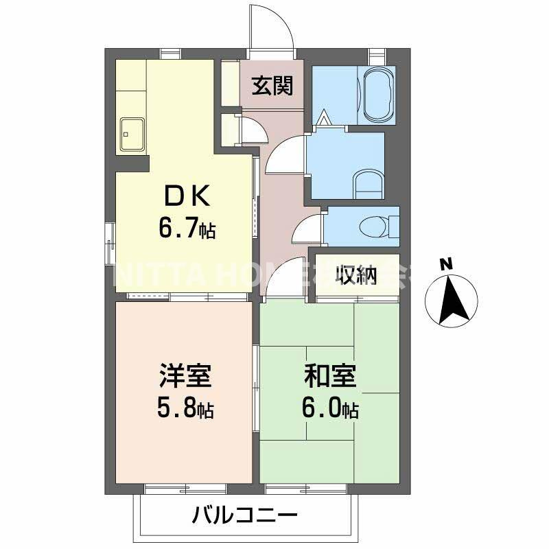 福知山市旭が丘のアパート