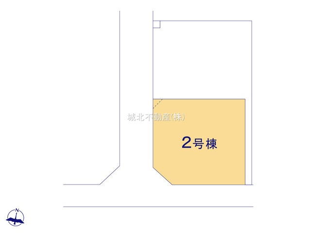 練馬区大泉学園町8丁目 全2棟 2号棟の区画図|土地面積113.24㎡（土地面積に協定地約0.5㎡を含む）