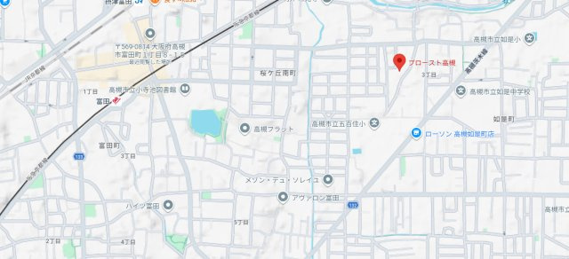 プロースト高槻の地図