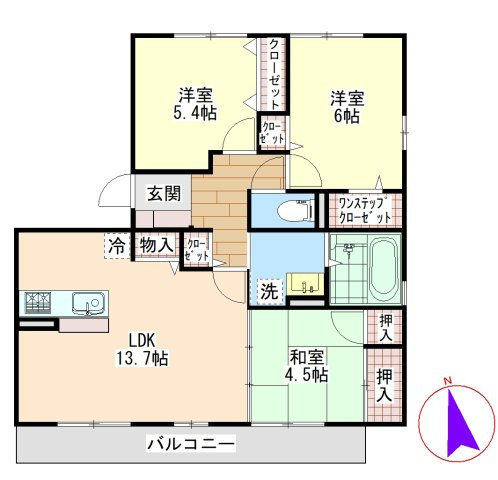 グリーンコスミオンの間取り