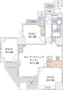 【間取り】 | 専有面積71.63平米　バルコニー面積9.76平米　3LDK　新規リノベーション物件　都心アクセス×70㎡超　南向き角住戸