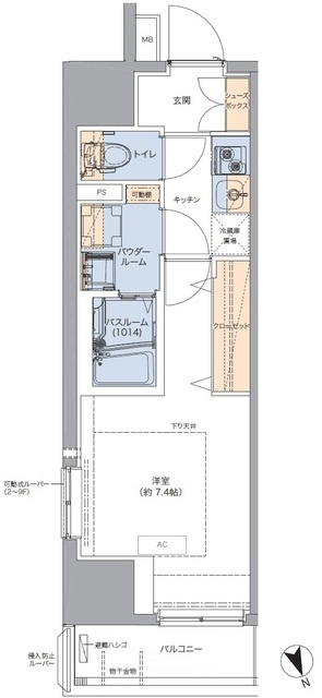 トラディティオ門前仲町の間取り
