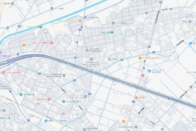 加古川市西神吉町岸　新築一戸建ての地図