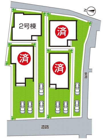 加古川市西神吉町岸　新築一戸建ての区画図|全4区画
