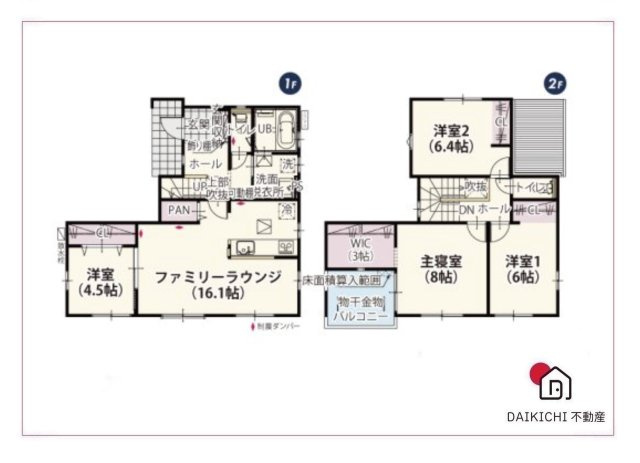 【間取り】 | 児玉郡上里町第62期　クライン　新築戸建　全2区画　2号棟 | 2号棟