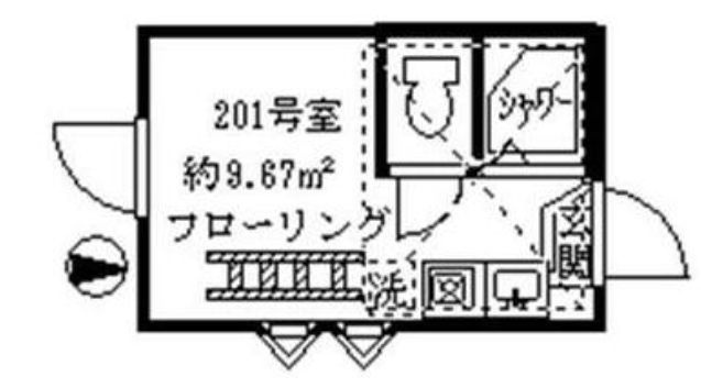 フェリスコードの間取り|ロフト付のワンルーム★