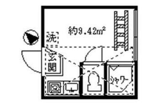 フェリスチックの間取り|ロフト付のワンルーム★