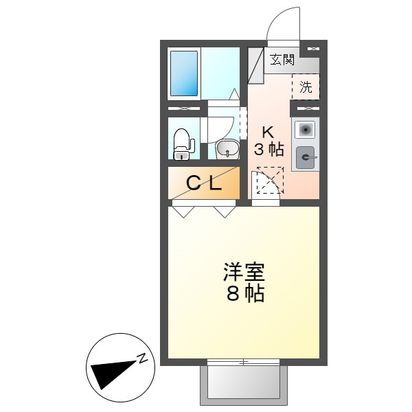 セジュールアレイAの間取り