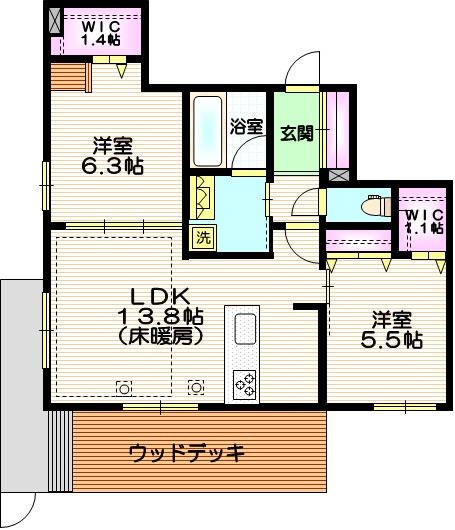 （仮称）浦和区領家３丁目メゾン南棟の間取り