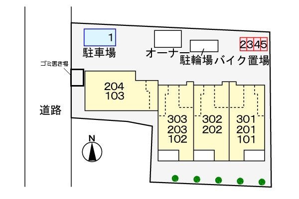 ベル・三鷹の駐車場