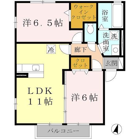 【間取り】 | パストラル福田　A棟