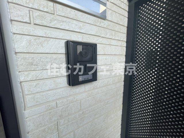 立川市栄町２丁目のアパートのセキュリティ|モニター付きインターホンです