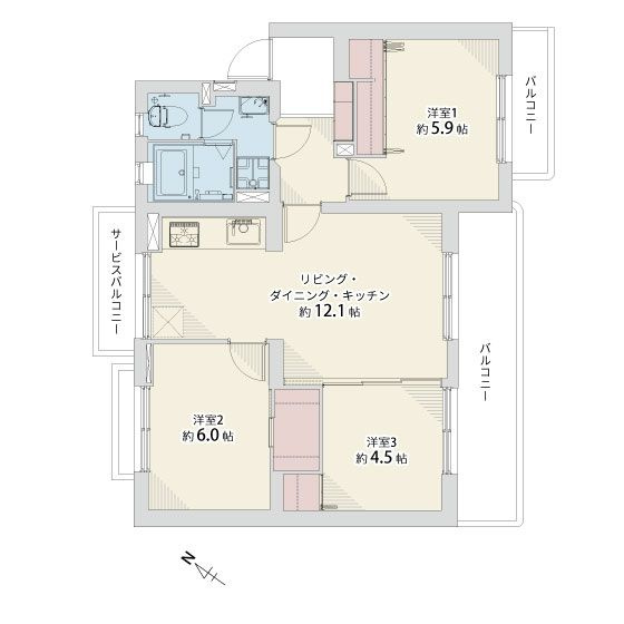 【間取り】 | 野間台住宅二棟☆仲介手数料無料☆