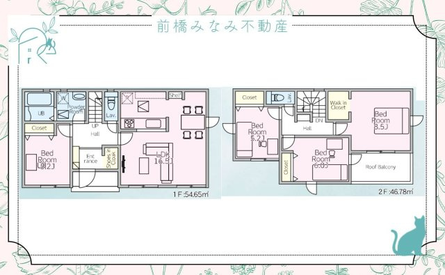 【新築】桐生市相生町2丁目1期　３号棟(全４棟)　リナージュ　新築建売分譲の間取り