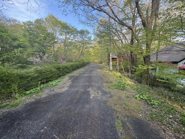 展望からの天体観測でロマンチックな夜を♪憧れの別荘暮らし♪高久乙の前面道路含む現地写真|前面道路含む現地写真です