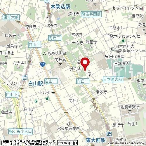 プラハテラス東大前の地図| 