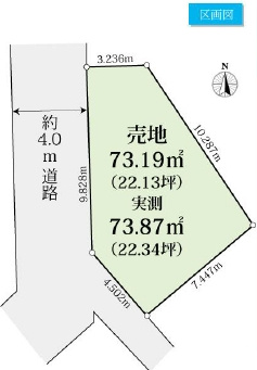 川越市神明町　売地の土地図