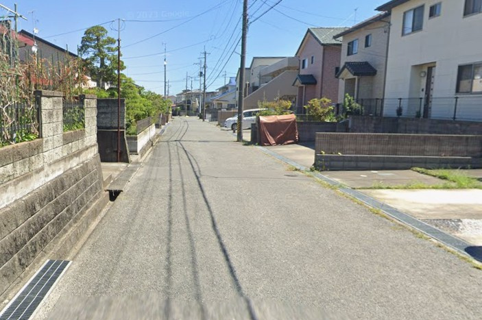 【新築戸建】　いわき市郷ヶ丘第8　全2棟の前面道路含む現地写真|北側6ｍ公道
