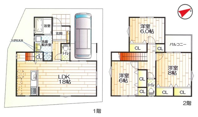 【間取り】 | 八尾市安中町8丁目 | 【LDK18帖、全居室6帖以上、各居室たっぷり収納完備です♪】