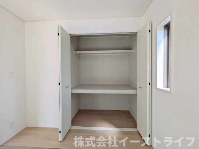 【新築戸建】　いわき市平第21　全2棟の収納|1号棟写真　和室には押入れが付いてるので、便利です！