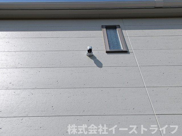 【新築戸建】　いわき市平第21　全2棟の防犯設備|1号棟写真　防犯カメラが設置されています。