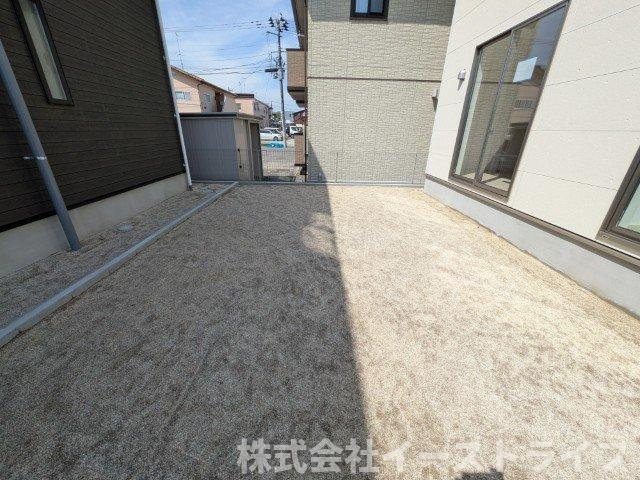 【新築戸建】　いわき市平第21　全2棟の庭|1号棟写真　ガーデニングや家庭菜園を楽しめる庭がついています！