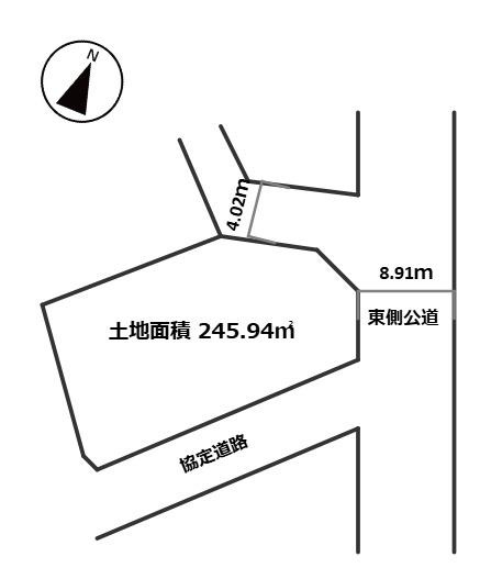 【売地】【値下げ】　いわき市常磐下湯長谷町　限定1区画　※建築条件なしの土地図