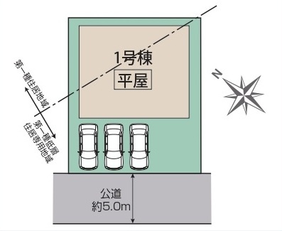 【仲介手数料無料】新築戸建　深谷市緑ヶ丘20-18（全1棟）大型平屋住宅の区画図
