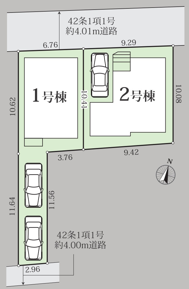 綾瀬市落合南２棟の区画図