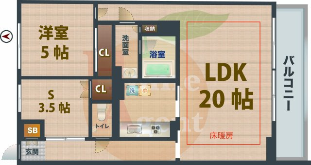 【間取り】 | パークサンライトマンション | 1SLDKのお部屋です。