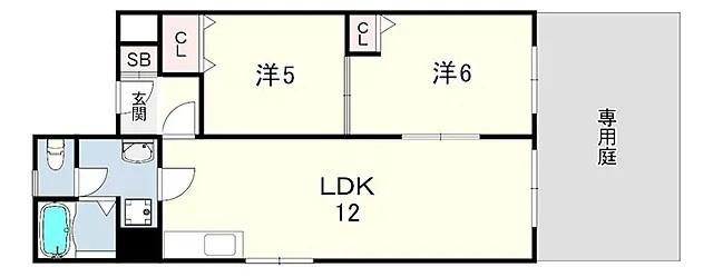 北夙川ハイツの間取り