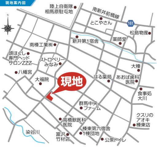 【新築】榛東村広馬場第３　２号棟(全４棟)　クリエートの家　新築建売分譲の地図