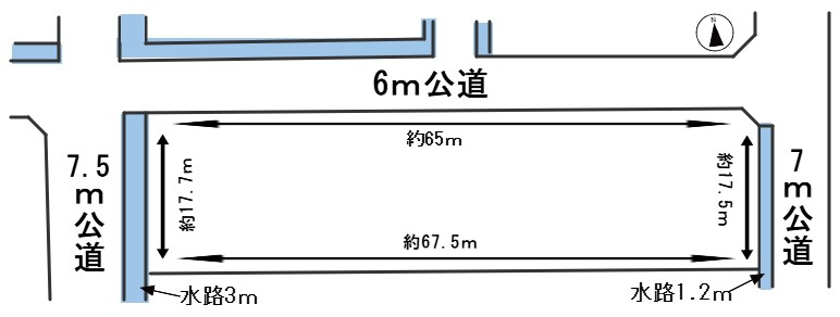 ６６４２０　岐阜市下奈良2丁目土地の区画図