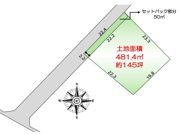 敷地面積160坪　売地　春日部市銚子口③　