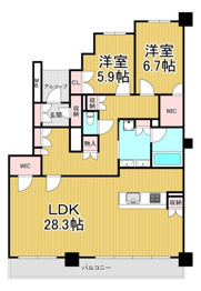 プラウド阪急塚口駅前の間取り