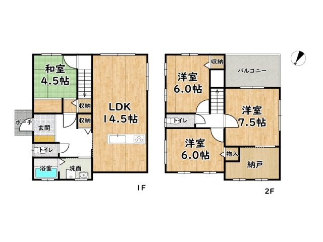姫路市大津区恵美酒1丁目/中古戸建の間取り