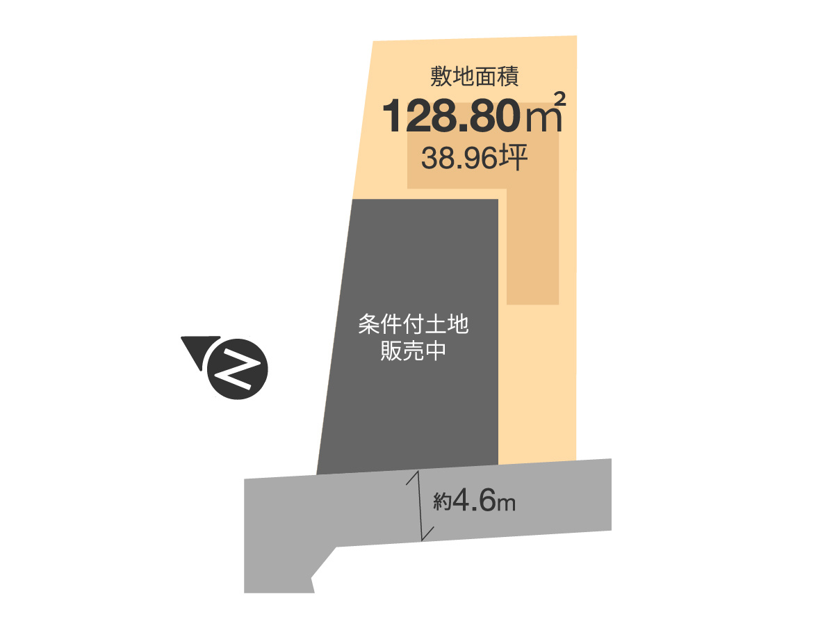 枚方市印田町27 Sola-ソラ-の区画図|敷地面積1128.8㎡