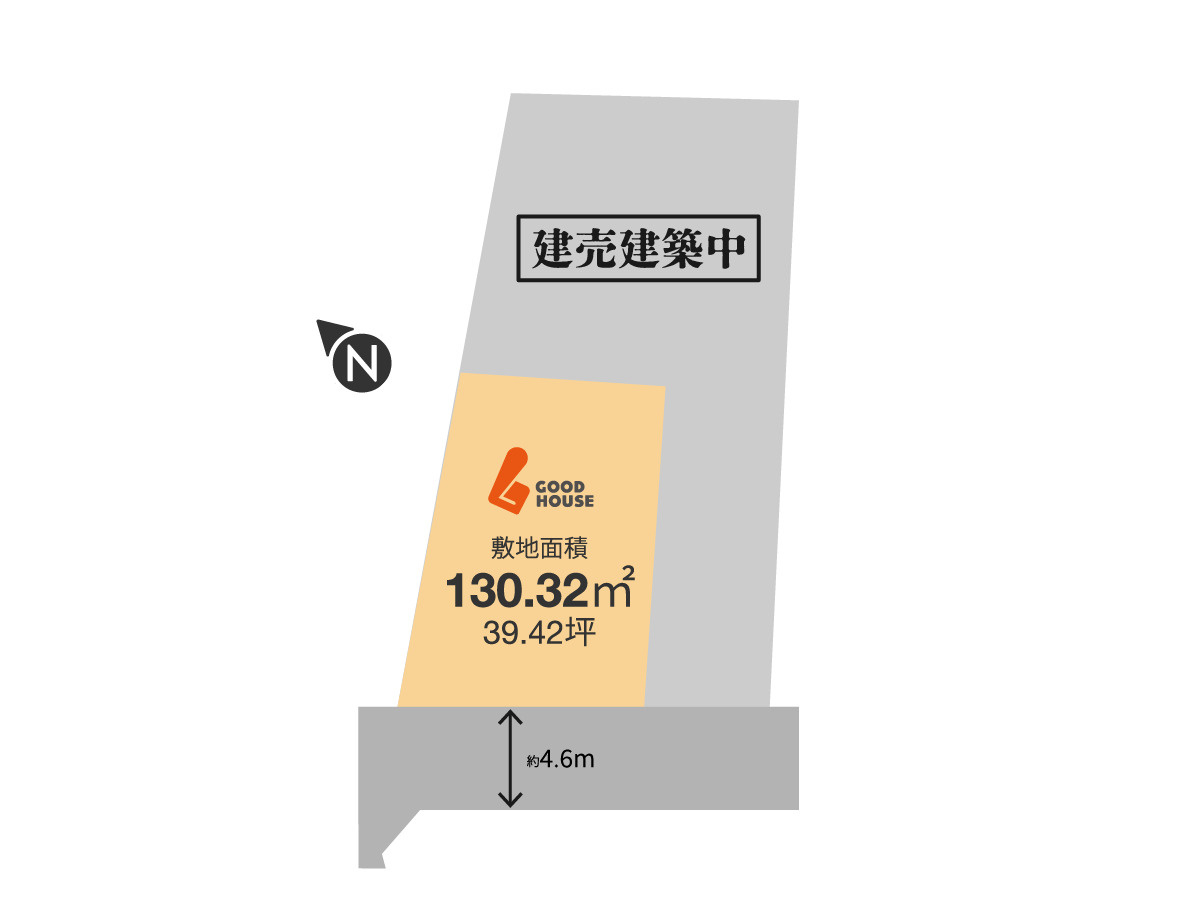 【建築条件付き】 印田町27 日当たり良好な土地