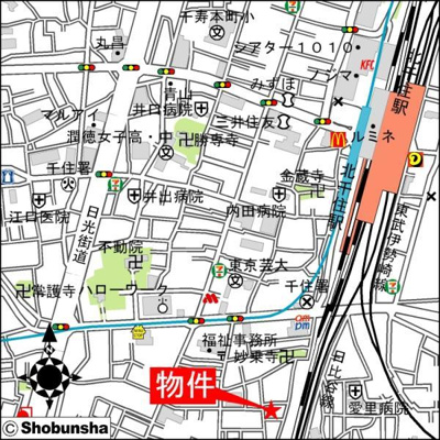 【地図】 | ＬＹＮＸ北千住Ａ棟