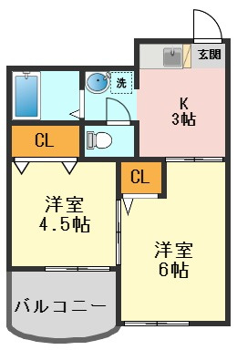 二興コーポ新小岩の間取り