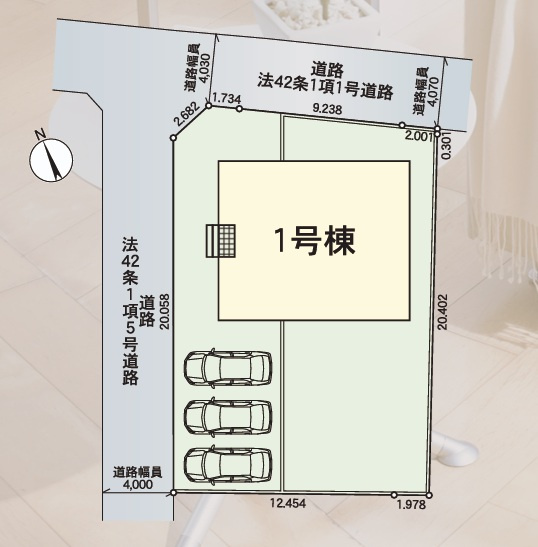 Cradlegarden　 那珂市中台　第2　限定1棟！の区画図|敷地面積ゆったり約94坪。南庭も魅力です。気になる他の物件と合わせての現地ご案内も可能です。HPから、またお電話でも、お気軽にお問い合わせください。